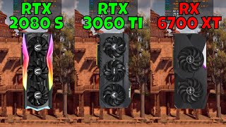 RTX 2080 Super vs RTX 3060 Ti vs RX 6700 XT Benchmark in 10 Games at 1080p 2024 [upl. by Aerdnaeel260]