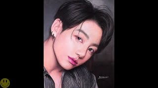 Drawing Jungkook  Kpop Idol  BTS  HK CREATION [upl. by Sergo]