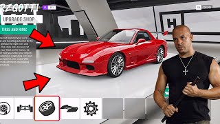 Forza Horizon 4 Doms Mazda RX7 Build [upl. by Llerat246]