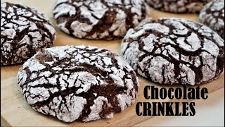 Fudgy And Chewy CHOCOLATE CRINKLES [upl. by Loggia]