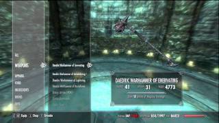 Skyrim Atronach Forge  Random Enchanted Daedric Armor amp Weapons [upl. by Yacano]