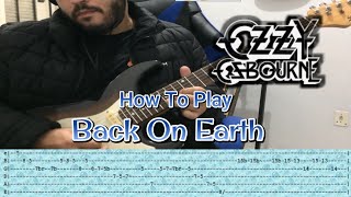 OZZY OSBOURNE  Back On Earth  GUITAR LESSON WITH TABS [upl. by Kuehn]