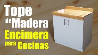 Encimera de madera  Tope de cocina de madera de pino [upl. by Eidnahs]