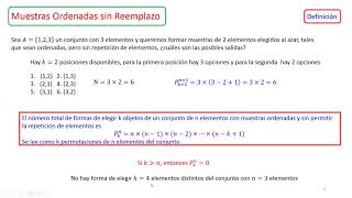 C2 02 Muestras Ordenadas con y sin reemplazo [upl. by Keavy991]