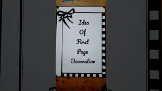 Idea of first page decorations new idea of title page art decoration firstpage titlepage [upl. by Dorfman]