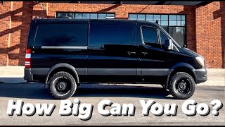 4X4 MERCEDES SPRINTER GETS NEW TIRES  VANLIFE VLOG [upl. by Wachtel]