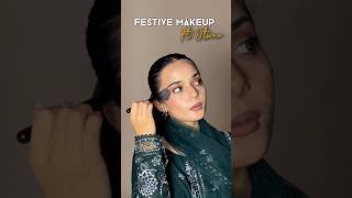 Festive makeup ft Otwoo bestfoundation glowymakeup nudelips bottlegreen grwmmakeup [upl. by Ekenna]