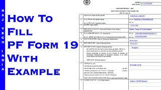 How To Fill PF Form 19 With Example [upl. by Fleming578]