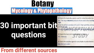 Very important bits for Mycology amp Phytopathology [upl. by Zennie]