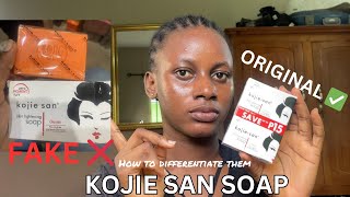 HOW TO IDENTIFY THE ORIGINAL KOJIE SAN SOAP  How to Spot fake Kojic Acid soap from the original [upl. by Wagner]