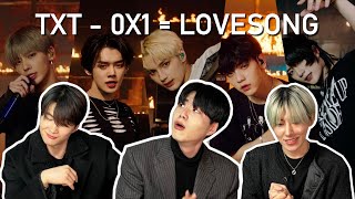 Koreans React To TXT  0X1  LOVESONG [upl. by Tergram]