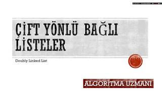 Çift Yönlü Bağlı Listeler  Ekleme İşlemleri C Kodu [upl. by Eicaj]