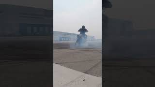 Burning tires harleys stuntrider motorcycle burnout [upl. by Crofton]