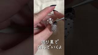 【セリアドットシール使ってストッキングネイルやってみる！】セリアネイル ネイル動画 セルフネイル動画 nails セルフネイル 100均ネイル ストッキングネイル ネイル [upl. by Aikram]