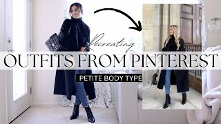 PETITE Body Type Recreating Pinterest Outfits For FALL  Petite Style Tips [upl. by Sama]