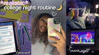 my REALISTIC college night routine  movie night homework laundry late night rants [upl. by Carri175]