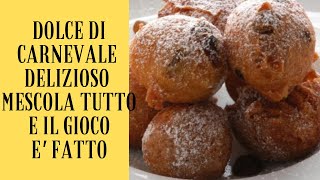 SE HAI 1 MELA FAI IL DOLCE DI CARNEVALE IN 5 MINUTI SENZA FORNO E NEANCHE LIEVITAZIONE [upl. by Jeramey]