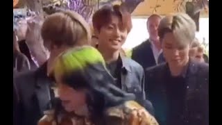 Jungkook lil bounce and big smile after meeting Billie Eilish  Variety Hitmakers Brunch 2019 [upl. by Annis764]