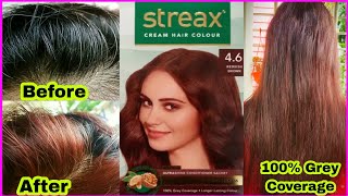 STREAX Reddish Brown Hair Colour100 Grey Coverage At HomeFull DemoSHOTS BY SNIGDHA [upl. by Aseram]