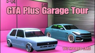 GTA Plus Garage Tour 100 MODDED CARS GTA Online Moddedcars wornchameleon clean gtaplus [upl. by Ardnahc]