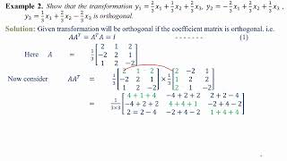 UnitI13MFC2Example on Orthogonal Transformation [upl. by Graham]