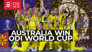 Australia defeat India by sixwickets in World Cup Final [upl. by Serena]