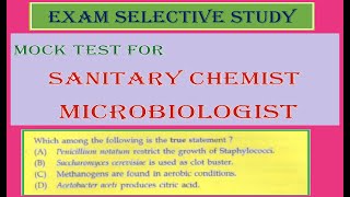 MICROBIOLOGIST amp SANITARY CHEMIST MCQs  Kerala Water Authority  Kerala psc [upl. by Zebulen]