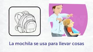 Cosas y asignaturas de la escuela Song to learn School subjects for kids in Spanish [upl. by Bywoods]