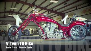 “VTwin TV Bike” built by Eddie Trotta of Thunder Cycles [upl. by Kosak]