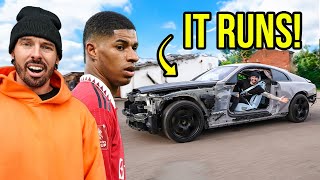 DRIVING MARCUS RASHFORDS WRECKED ROLLS ROYCE FOR THE FIRST TIME [upl. by Ecnadnak]