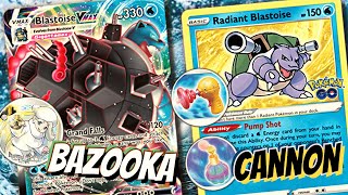 All in One Blastoise Deck 🐢🐢 Radiant Blastoise  VMAX  Catcher Cologne PTCGO Gameplay Pokemon GO [upl. by Killie]