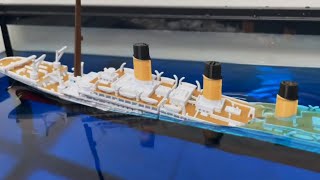 Titanic Model Sinking and Review of All Other Ships  Britannic Carpathia Lusitania Mauretania [upl. by Aizat]