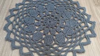 Crochet doily pattern  step by step tutorial thalposh crochet diy crochetwithshaheen0786 [upl. by Htebirol]