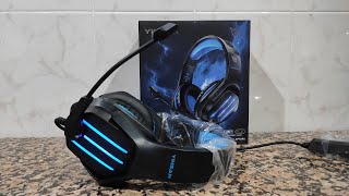 Review Yinsan TM8 Auriculares Gaming PC PS4 XBOX Luz LED [upl. by Karolyn238]