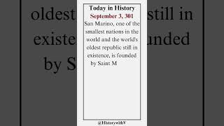 Today in History  September 3 301 [upl. by Hibbitts]