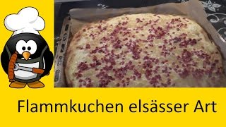 Flammkuchen Elsässer Art selber machen  Rezept von Kochstudio [upl. by Caleb189]