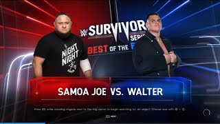 WWE 2K22 Gunther Walter Vs Samoa Joe [upl. by Llebpmac629]