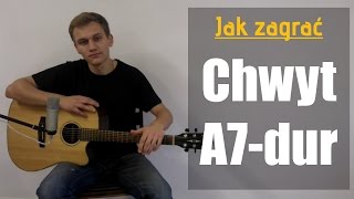 Jak zagrać Chwyt Gitarowy A7dur Akord A7 na gitarze  JakZagracpl [upl. by Enamrahc491]