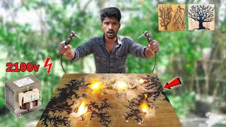 Most Dangerous 😱 Wood Burning Art with High Voltage Electricity  100 Unexpected Result [upl. by Gaylor]