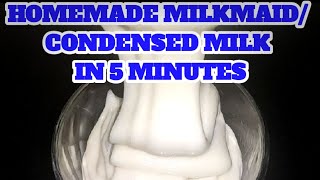 Homemade milkmaidcondensed milk in 5 minuteshomemade condensed milk Milkmaid recipes in tamil [upl. by Prinz980]