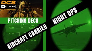 Night Carrier Landings DCS [upl. by Aneetsirk]