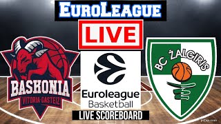 Live Saski Baskonia Vs Žalgiris Kaunas  EuroLeague  Live Scoreboard  Play By Play [upl. by Raoul]