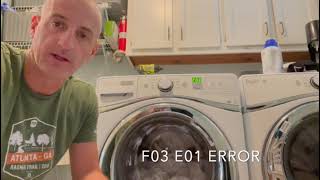 Whirlpool Error F03 E01 Fix [upl. by Housum]