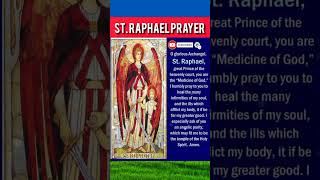 St Raphael prayershorts ytshortsviral ytshorts catholicprayer [upl. by Giacobo]