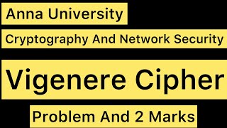 Vigenere Cipher Problem  Encryption And Decryption  Tamil [upl. by Braca]