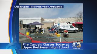 Damage From Fire Causes Classes To Be Cancelled At Upper Perkiomen High School [upl. by Rene]