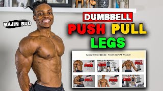 Push Pull amp Legs Workout Plan Dumbbells Only  Bench or No Bench [upl. by Akoyin932]