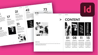 How to make Simple Modern Contents page in InDesign [upl. by Lindsley238]