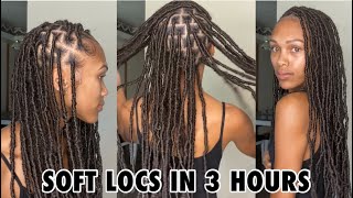 Watch Me Get SOFT LOCS Installed In 3 Hours  Fast Easy Knotless Method [upl. by Maud740]