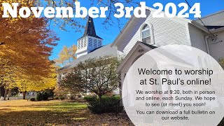 11032024 St Pauls Pittsford Live Stream [upl. by Zelde]